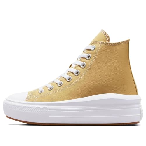 Converse Chuck Taylor All Star Move High Top Plateau-Sneaker, Rosa/Weiß (Pale Amethyst/White), 8.5 Women/7 Men
