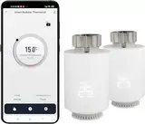 Sewens Smarthome Heizkörperthermostat 2er Set – Elektronisch WiFi Thermostat bezogen auf APP Zigbee 3,0 Modul – Programmierbarer Heizungsthermostat Kompatibel mit Meisten Heizkörperventile
