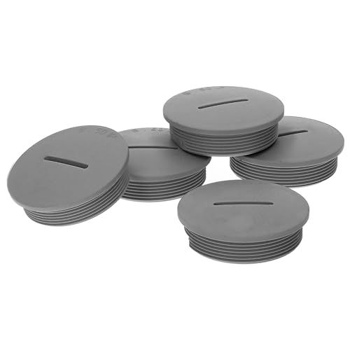5 Stück Kalitec G4525200 M25 Blindstopfen Kunststoff rund grau I 32mm Durchmesser I M25 Blindstopfen Set I Staub und wasserdicht I IP65