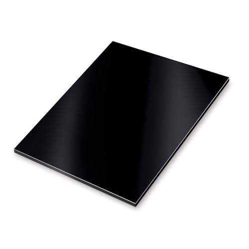 Aluverbundplatte schwarz I 15 x 20 cm I wetterfestes Aluminium Schild I für Modellbau Messebau Beschilderung I az140
