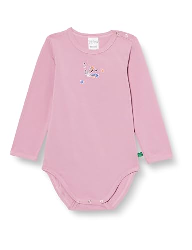 Fred's World by Green Cotton Baby Girls Tangle Applique l/s Body Base Layer, Pink Haze, 98