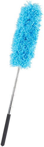 Sichler Haushaltsgeräte Staubwedel Teleskopstiel: Mikrofaser-Staubwedel mit Teleskop-Griff, bis 82 cm Länge (Teleskop extra lang, Spinnenbesen, Heizkörper reinigen)