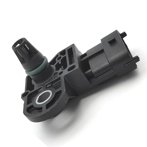 Polcatay Krümmer Absoluter Drucksensor, Sensitive Response Motor Ansaugluftdrucksensor, 4-poliges Plug and Play Zubehör 0261230217, kompatibel mit Honda Civic Polaris Chevrolet (Schwarz)
