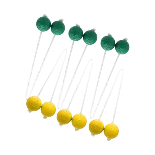 Baoblaze 6X Ladder Bälle Golf Werfen 42 mm, Leiterbälle, Leiterwurfbälle, Ersatzbälle für Wurfspiele, Hof, Rasen, Golfspiel, Lawn Beach Group Outdoor Fun Event, Gelb Grün