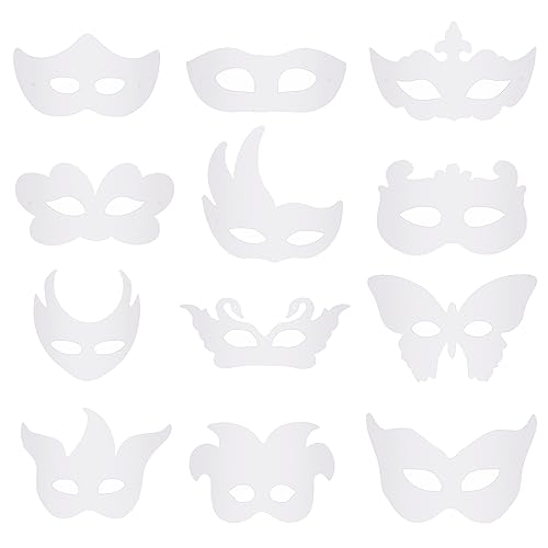 HONGXIN-SHOP Kinder Tiermasken Blanko Masken Partymasken für Halloween Weihnachten Geburtstag Bühnenaufführungen Thema Party Carnival 24 Stücke
