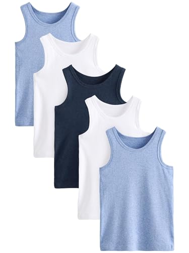 NEXT 5er-Pack Trägertops aus Biobaumwolle Blau 18-24 Monate
