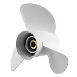 KIMISS Propeller aus Aluminiumlegierung, 13 X 19 Zoll, 3 Blätter mit Hohem Schub, Passend für -Außenbordmotoren mit 50-130 PS, Schnelle Antriebsleistung, Fast 0 Widerstandsblätter,