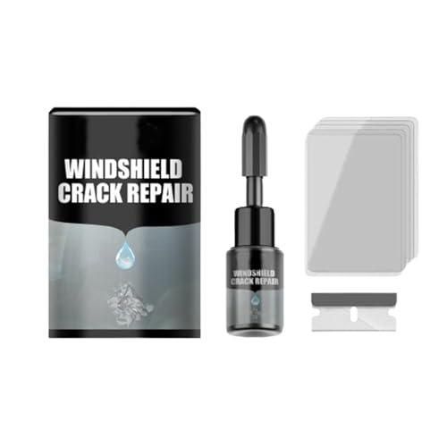 Thoquene Glas Reparatur Flüssigkeit, Windschutzscheibe Reparaturset, Glas Reparatur Set für Cracks