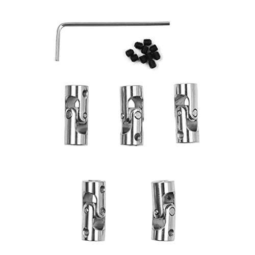 DollaTek 5 Stücke 4x3 mm Universal Joint Wellenkupplung, Metall Wellenkupplung Motoranschluss DIY Lenkung Universalgelenk Für Anschluss Von Modellautos, Robotern