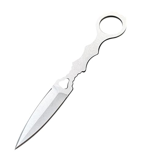 MRGIINR Tragbares Messer mit fester Klinge und Scheide. Campingmesser mit Klinge aus 440c-Stahl. Tragbares Messer mit fester Klinge -Scheide mit Scheide und Messerclip (Weiß)