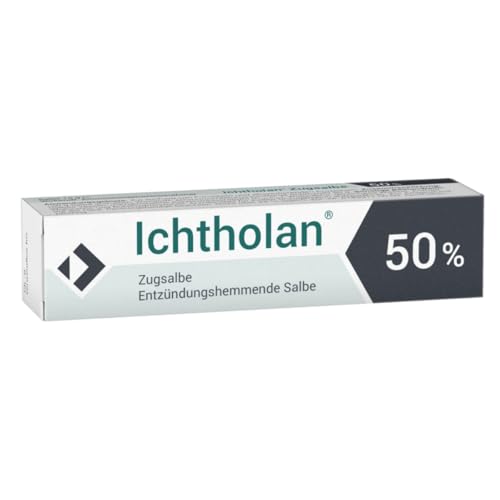 Ichtholan Zugsalbe 50% - entzündungshemmende, antibakterielle Zugsalbe, bei eitrigen Hautentzündungen wie Abszessen und Furunkeln, 15 g