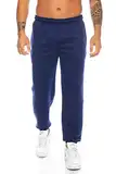 Raff & Taff Herren Hose M bis 6XL | Sporthose Sweatpants Pyjamas Übergrößen Funtionshose Trainingshose Jogginghose | Premium Baumwolle (Navy, 5XL)