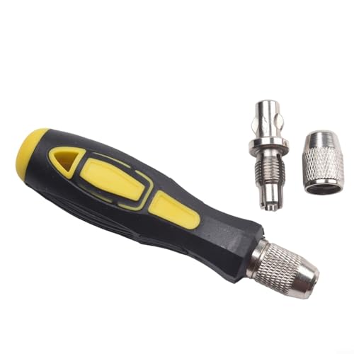801802 Schraubendreher-Ersatzgriff-Set, runder Griff, selbstsicherndes Spannfutter, Chrom-Vanadium-Stahl