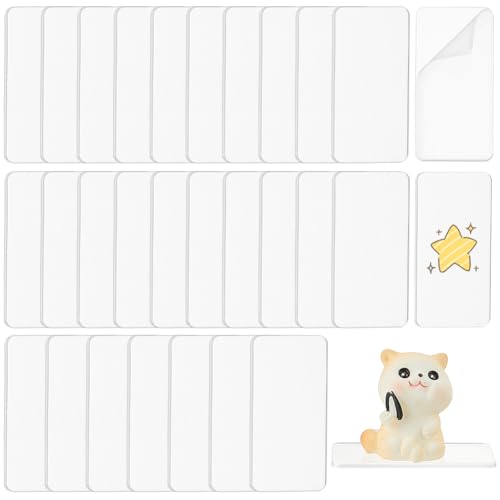 FINGERINSPIRE 30 Stück Transparente Miniaturbasen 25x50mm Rechteckige Acryl Actionfiguren Displaybasen 1.8mm Dicke Acryl Modellhalterbasis Für Miniaturen Wargaming Brettspiele Sammlerstücke