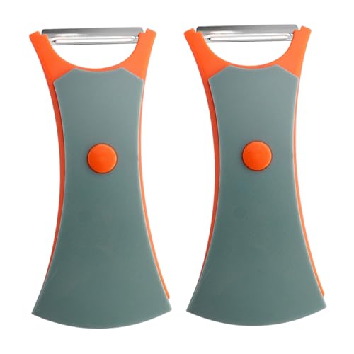 Gemüse Schälere 2PCS 2 in 1 Edelstahl-Obstschäler mit Julienne-Funktion und PP-Griffhandwerkssparungswerkzeugen für Zuhause