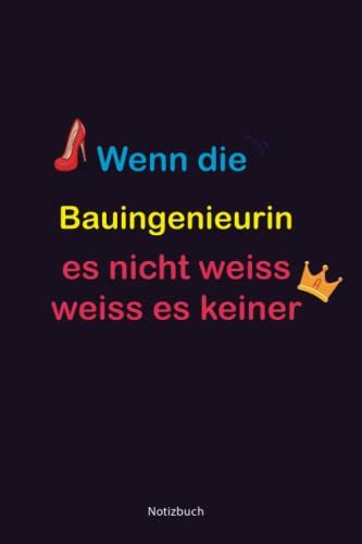 Geschenk für die Beste Bauingenieurin: A5 Notizbuch als Geschenk für eine Bauingenieurin - A5 /punktiert - | Bauingenieurin Geschenke zum Geburtstag|Weihnachtsgeschenk Kollegin