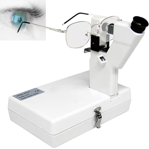 Tragbarer manueller optischer Scheitelbrechwertmesser, optometrischer Lensometer-Linsenprüfer mit HD-Linse, Brillenglas-Scanner, Brillenprüfgerät, Einstellknopf, for 20-80-mm-Linsen, Optikgeschäfte