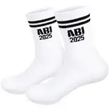MEJOSER Abitur Geschenke Abi 2025 Socken für Mädchen Junge Abschluss Prüfung bestanden Glücksbringer Tennissocken Sportsocken Graduation Schulabschluss Geschenk