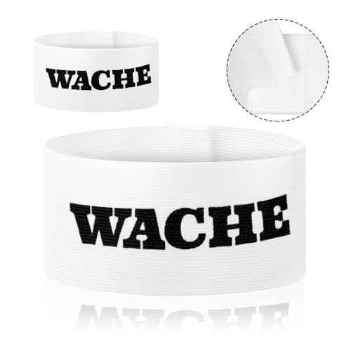 CHCAES Weiß Wache Armbinde mit Klett Armbinden Elastische 35 * 7cm Binde Armband für Wachen Sicherheitspersonal Teams