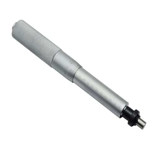 Mikrometer, 0-50mm Micrometer Head Flat Measuring Face With Nut And No Nut Metal Measure Tool Flat Head 0-50mmx0.01mm Micrometer Heads(With nut)