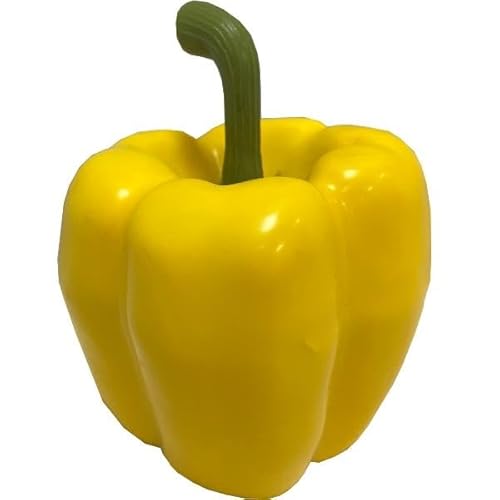 artplants.de Deko Gemüse Paprika REKLA, gelb, 8cm, Ø7,5cm - Künstliches Gemüse