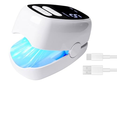 Saviland Upgrade Nagelpilz Laser Gerät Zeitmessgerät, Nagelpilz Behandlung Schnell Intensiv, Wiederaufladbares Kalte Laser Therapie Nagelreinigungs und Pflegegerät, 470nm Blau & 905nm Infrarotlicht