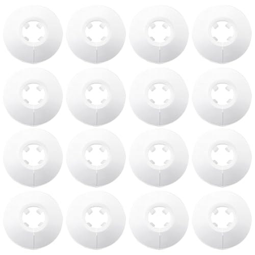 WOLMIK 16 Stück Heizungsrohr Rosette - Heizungsrohr Verkleidung, Rosetten Für Heizkörperrohre, Heizungsrohr Abdeckung Boden, Rohrabdeckung, Abdeckrosetten, Verkleidung, Heizkörper Rosetten (14-16mm)