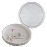 milaosk Runde Ablageform Betonformen Rundes Tablett Silicone Molds Tray with Grooves für Harz Harzformen 22.5cm