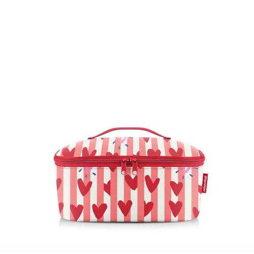 reisenthel coolerbag M Pocket Kühltasche mit Obermaterial aus recycelten PET-Flaschen Ideal für das Mittagessen unterwegs, Couleur:Hearts & Stripes