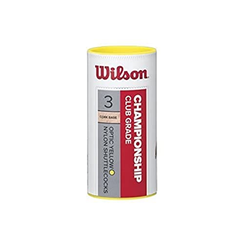 Wilson Unisex – Erwachsene Championship 3PC YE 77 Badminton Shuttles, Gelb, 3-er Dose