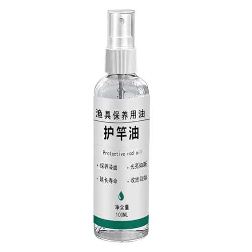 Moxeupon Angelrutenöl, Angelruten-Pflegeöl - Stangenölspray - Angelrutenreiniger zum Sprühen, 100 ml Angelrutenöl zum Reinigen, Schützen und Pflegen Ihrer Angelrute