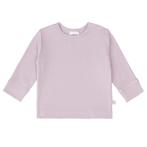 LÄSSIG Baby Langarmshirt aus Rippstrickware mit Tencel™Lyocell/Long Sleeve Shirt Lavender, Größe50/56