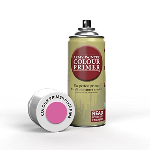 The Army Painter Color Primer Pixie Pink, 400 ml Acryl Sprühgrundierung, Sprühfarbe für Miniatur-Grundierung, Tisch-Rollenspiele, Brettspiele und Wargames Miniaturmodellierung