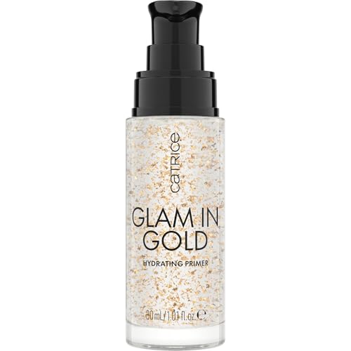 Catrice Glam In Gold Hydrating Primer, Nr. 010, Transparent, feuchtigkeitsspendend, glättend, pflegend, natürlich, vegan, ölfrei, ohne Parfüm, ohne Alkohol, 1er Pack (30ml)