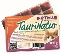petman TauriNatur, 15 x 100g-Blister, Tiefkühlfutter, natürliche Ernährung für Katzen, Katzenfutter