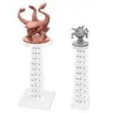 DND Flying Miniatures Combat Riser (Set mit 2 Stück) Acryl lasergeschnittener Flugständer Gelände von 0 bis 3047.7 m perfekt für Dungeons and Dragons, Warhammer, D&D und Tabletop RPG