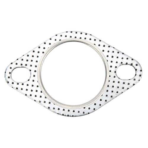 2-Zoll-Auspuffdichtung, 2-Loch-Flanschdichtung aus Stahl Auspuffkrümmer-Fallrohrsammler universell für Innendurchmesser 2"/51mm Auspuffrohr/Turb Fahrzeug