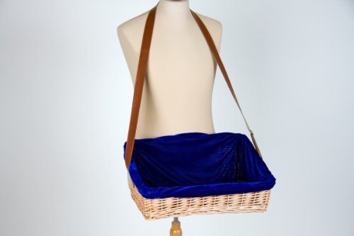 Festartikel Müller Bauchladen aus Korbgeflecht 51x41cm Party Promotion Karneval Fasching