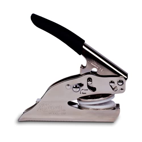 Personalisierbarer Prägestempel Ø 40mm Shiny Model-EM für eigene Motive - Prägezange mit Text und Logo selbst gestalten - chrome