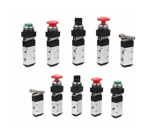 1 x pneumatisches mechanisches Ventil mit 2 Positionen, 3-Wege-Gewinde, 1/4-Zoll-Gewinde, MV32-08, MV32-09, MV32-10, MV32-10A, MV32-10-1 Zylinderschalter-Steuerventil (MV32-10)