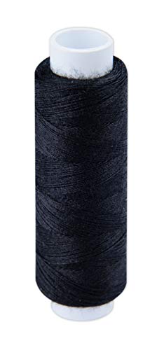 Starker Nähfaden aus Polyester für Profis von Pasmanta, Feinste Spulen, Universeller Mehrzweckgarn fürs Hand- und Maschinennähen, Rolle: 200 m, von Pasmanta seit 1953 (5610 - Schwarz)