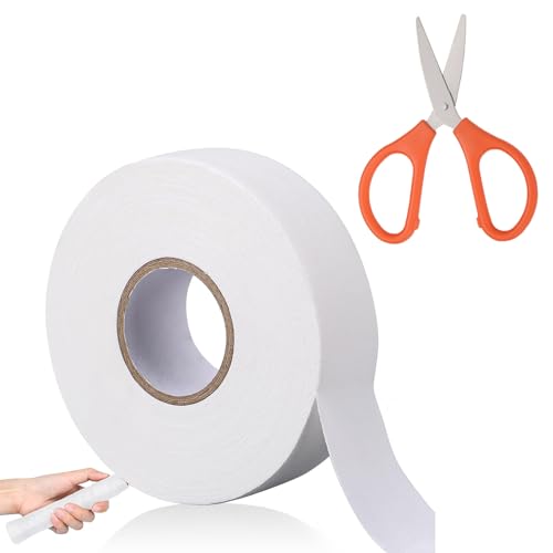 QEEROYO Schläger Tape, Hockey Tape, 25M Self Adhesive Hockey Stick, Hockeyschläger Tape, Anti Slip Hockey Stick Tape, Anti-Rutsch Grip Band für Golf-, Tennis-, Badminton, Weiß