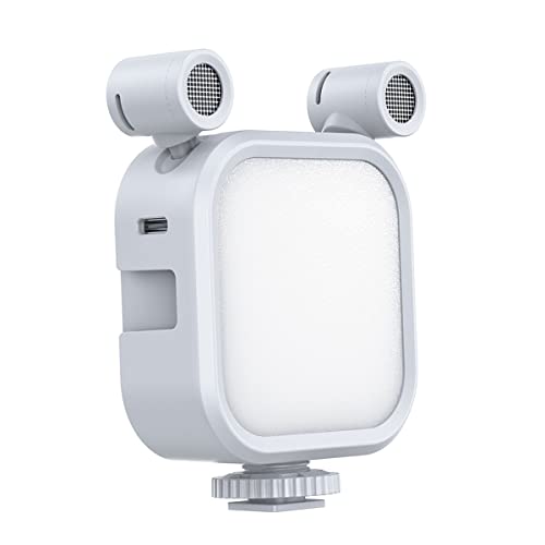 Goufride 2500K-9000K Mikrofon-LED-Aufhelllicht RGB-Mikrofonlicht für Smartphone-Spiegelreflexkamera V03-