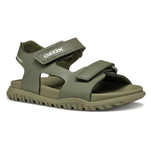 Geox J FUSBETTO BO Sandal, Military, 34 EU