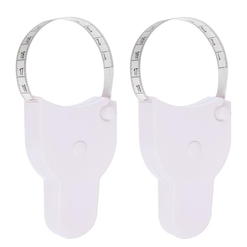 Körpermaßband, Suiyeejan Maßband Körpermaßband 150 cm Maßband, einziehbares Maßband zur Körpermessung und Gewichtsabnahme, Genaues Körpermaßband für Fitness, Schneider, Nähen (Weiß, 2 Stück)