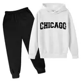 Generisch Kinder Anzug Set Junge Jungen Langarm T-Shirt + Hosen 2-teiliges Bekleidungssets für Kinder 4-12 Jahre
