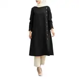 Muslimische Kleider Damen - Abaya Muslim Kleid Unifarben Ramadan Abaya Jilbab Muslim Kleid Ganzkörper Eid Mubarak Kaftan Abayas Muslim Dress Ethnische Naher Osten Dubai Türkei Gebetskleid