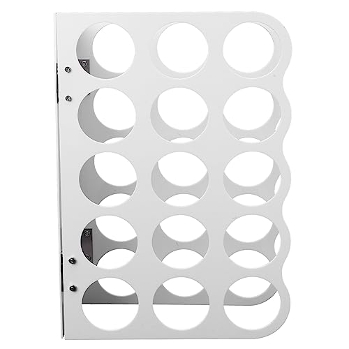 DRESSOOS Dokumentenregal Rollen Vinyl-lagerregal Lagerregale Geschenkpapierständer Papierregal Vinyl-Halter-Rack Bastelpapierständer Vinylregal Mit 15 Löchern Acryl Zeichnung Weiß