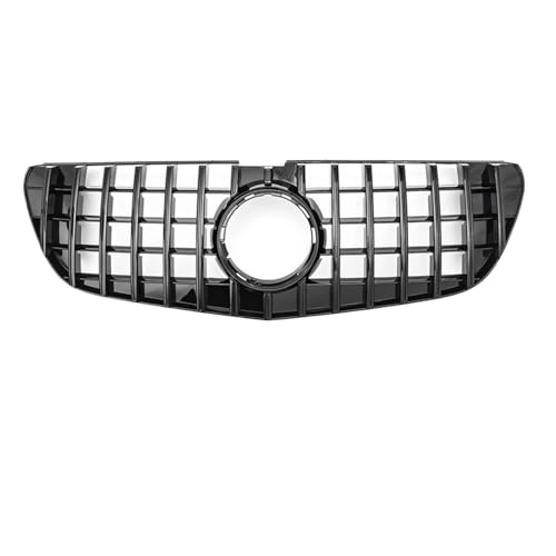 JCVXOELT Fronteinlässe Kühlergrill Stoßstangengrill Mittelgitter Tuning Kompatibel for Mercedes-Benz Vito W447 Stil Schwarz glänzend 2014-2019 Zubehör(Black)