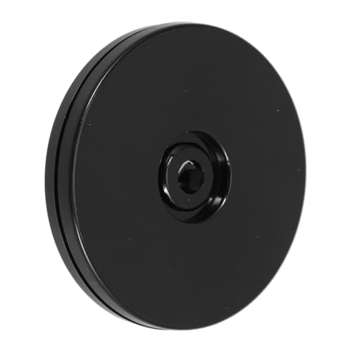 KICHOUSE Tisch Drehscheibe Drehbare Ablageplatte Speisekammer-Organizer Kleiner Drehständer Drehteller-Organizer Für Die Küche Leiser Plattenteller Lager Drehbare Schale Acryl Black